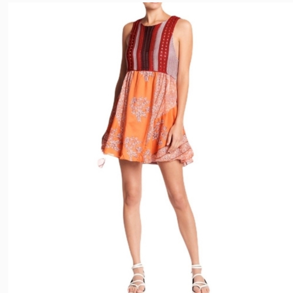 Free People Katie's Crochet A-line Tank Dress